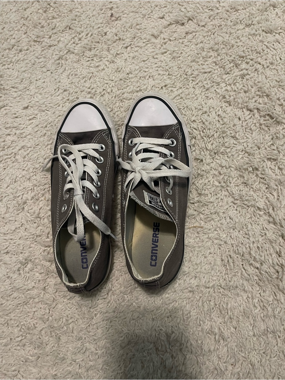 Converse Low Top Canvas Sneakers in White and Black
